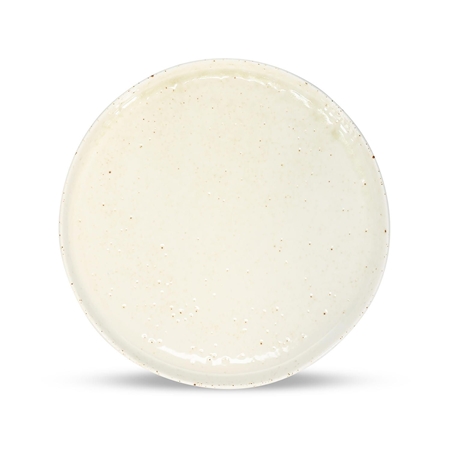 Textured cream plate with fine glaze 26cm