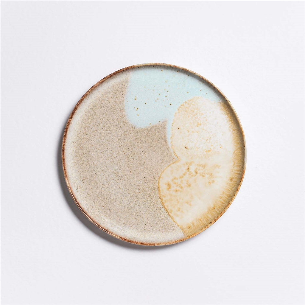 Plate with coloured pastel glaze 27,5cm