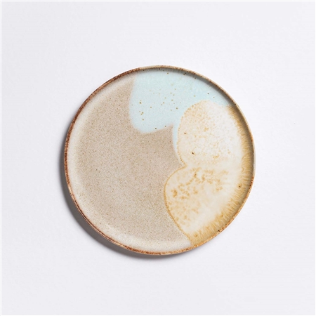 Plate with coloured pastel glaze 27,5cm