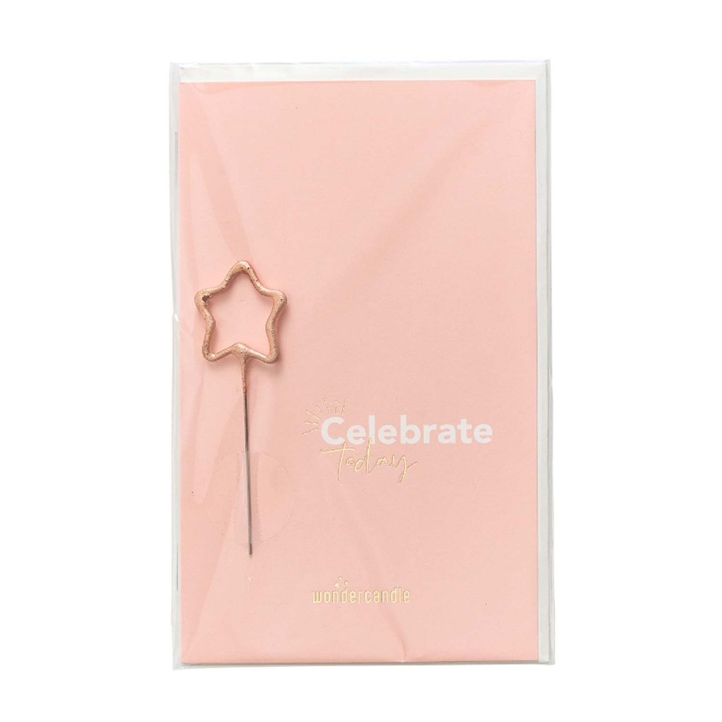 Wish with a star-shaped sparkler - Celebrate today