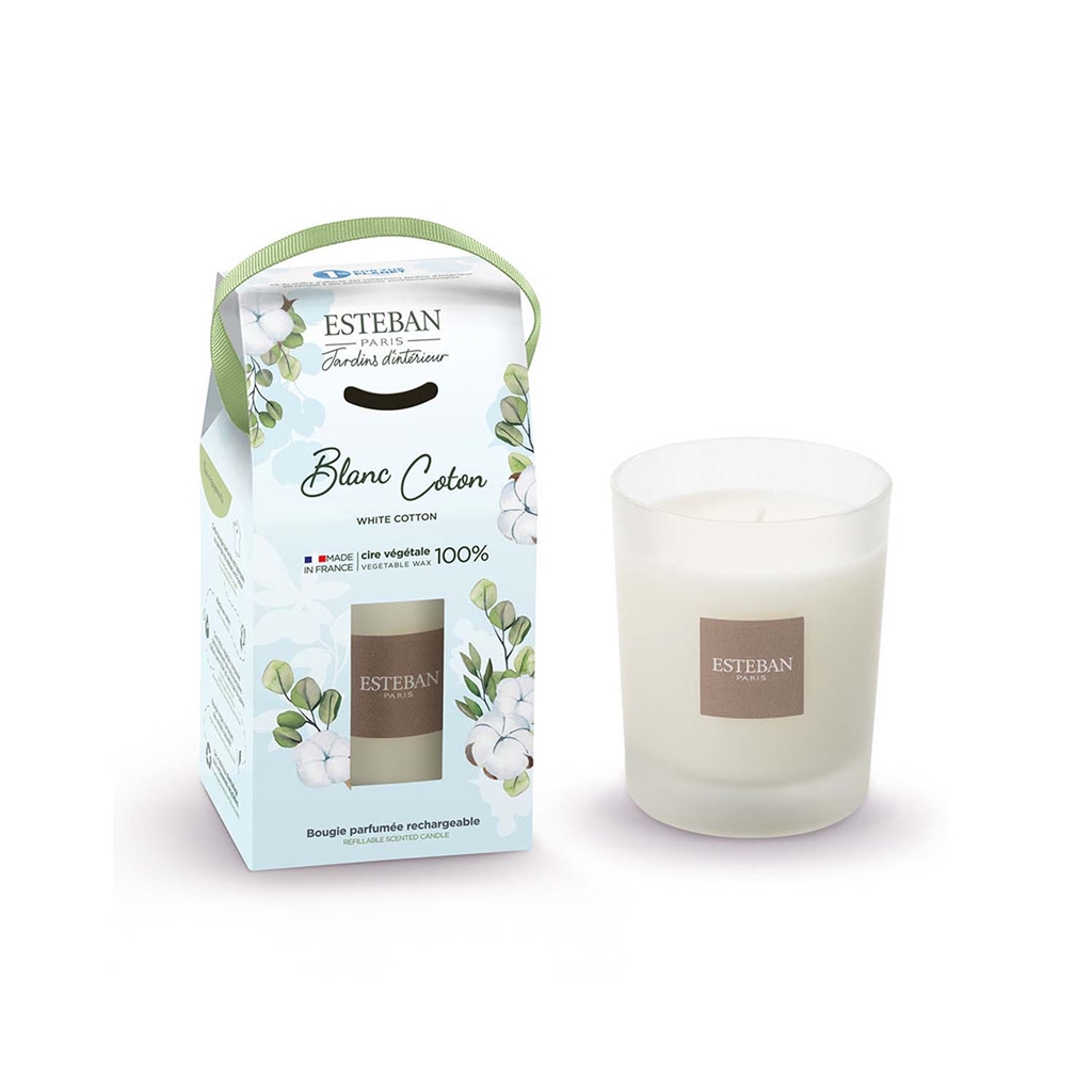 White Cotton scented candle