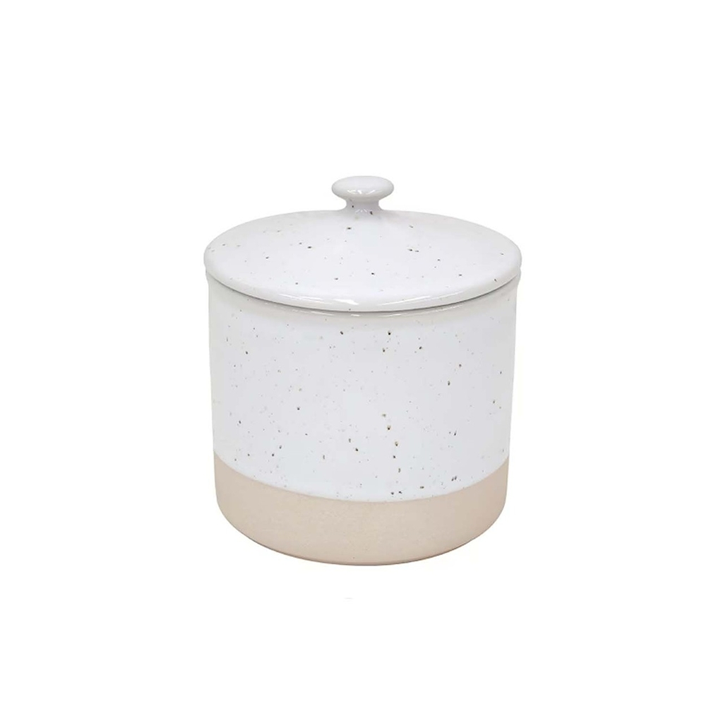 Stoneware jar with lid