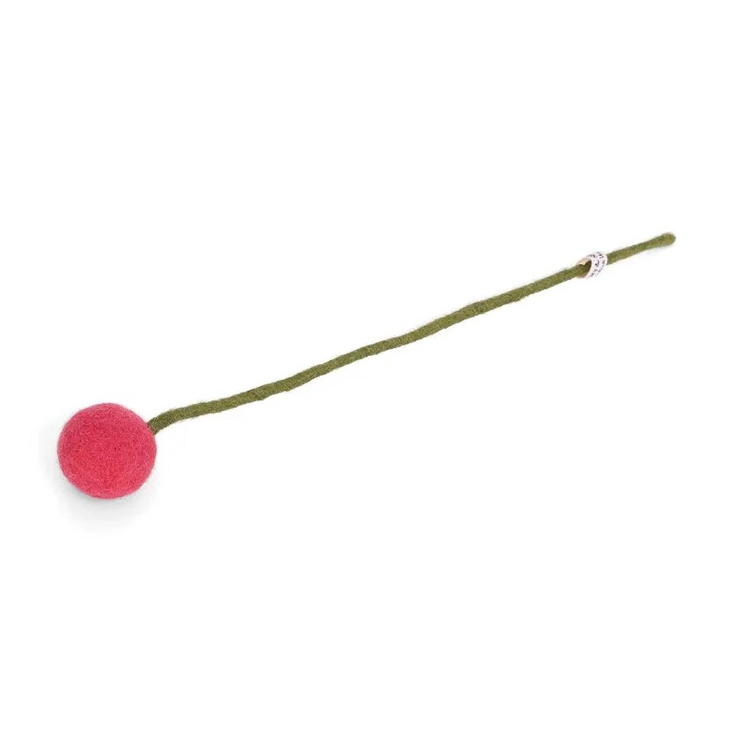 Felt flower melon red medium