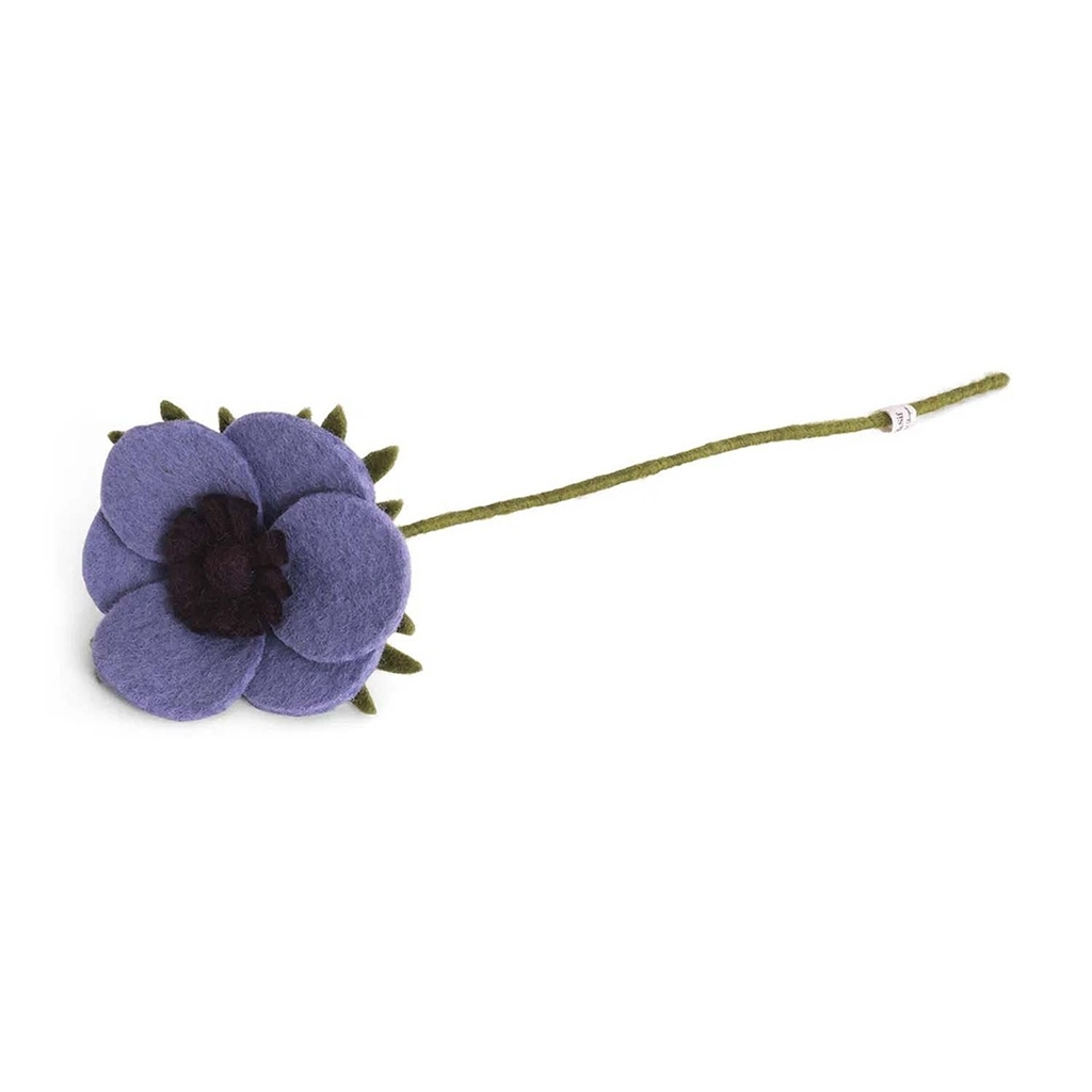 Felt flower French anemone purple
