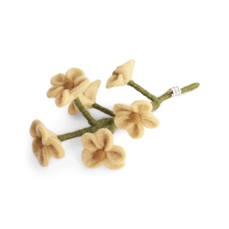 Felt flower forget-me-not light yellow