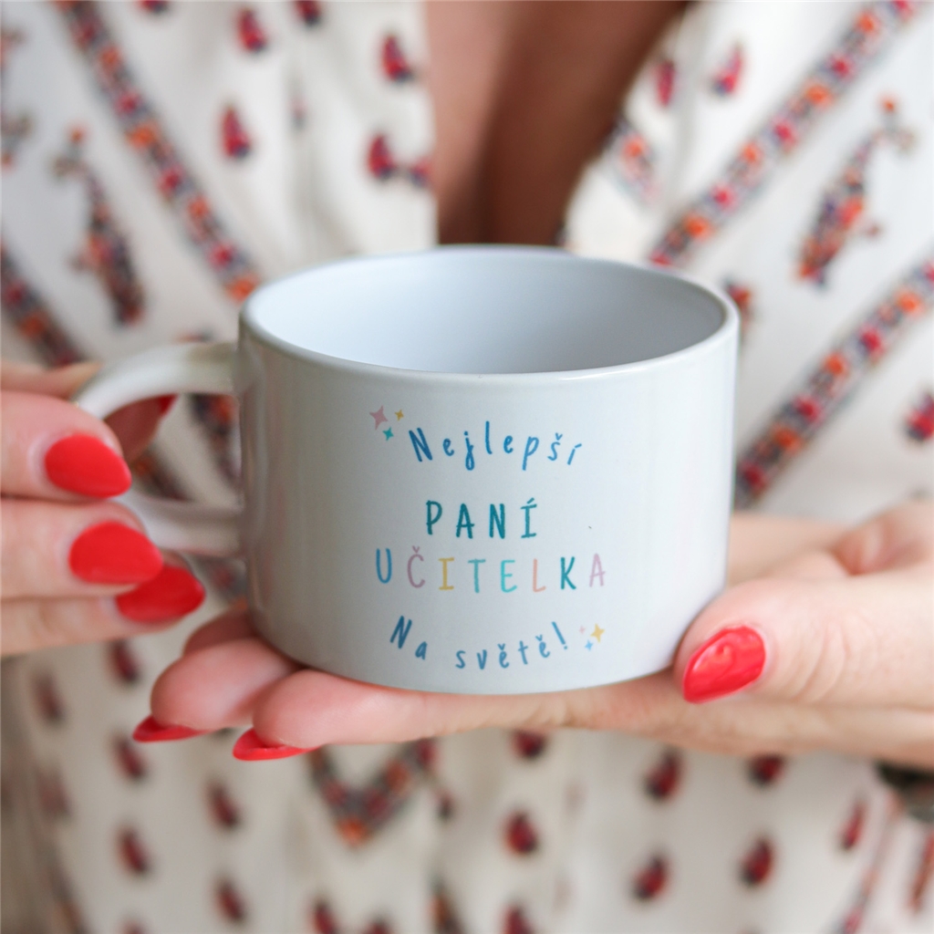 White mug "The best teacher in the world"