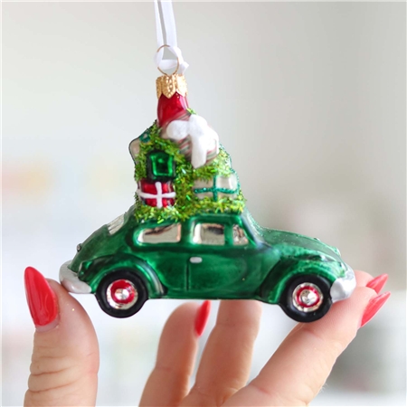 Glass Christmas car with gifts Decor by Glassor