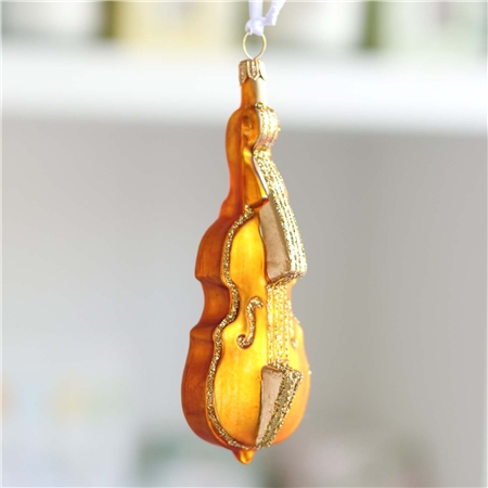 Christmas glass ornament - contrabass 12 cm