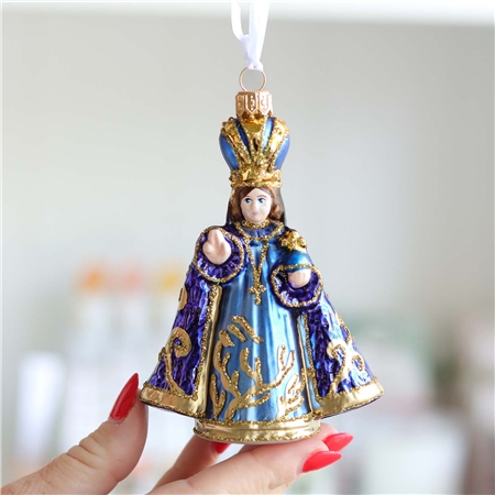 The Little Jesus of Prague in a purple robe