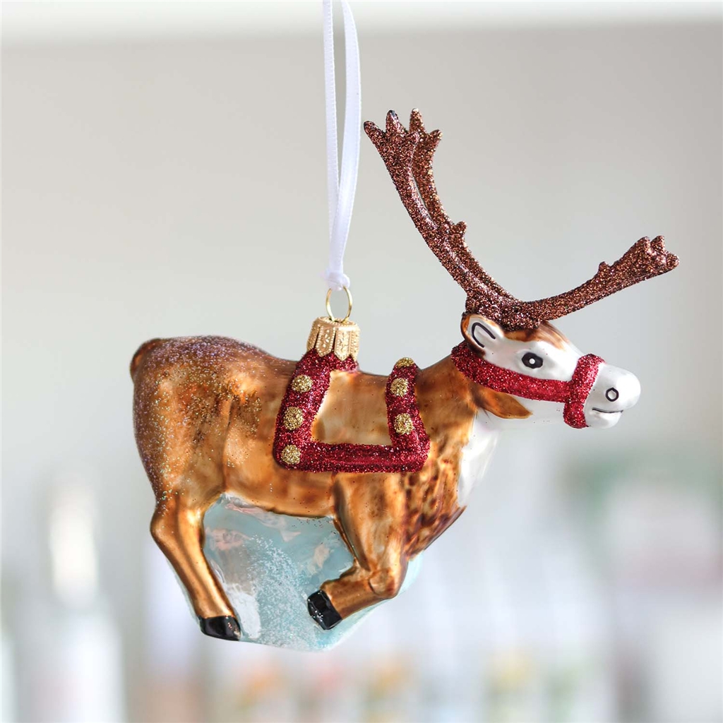 Glass Christmas reindeer