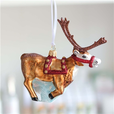 Glass Christmas reindeer