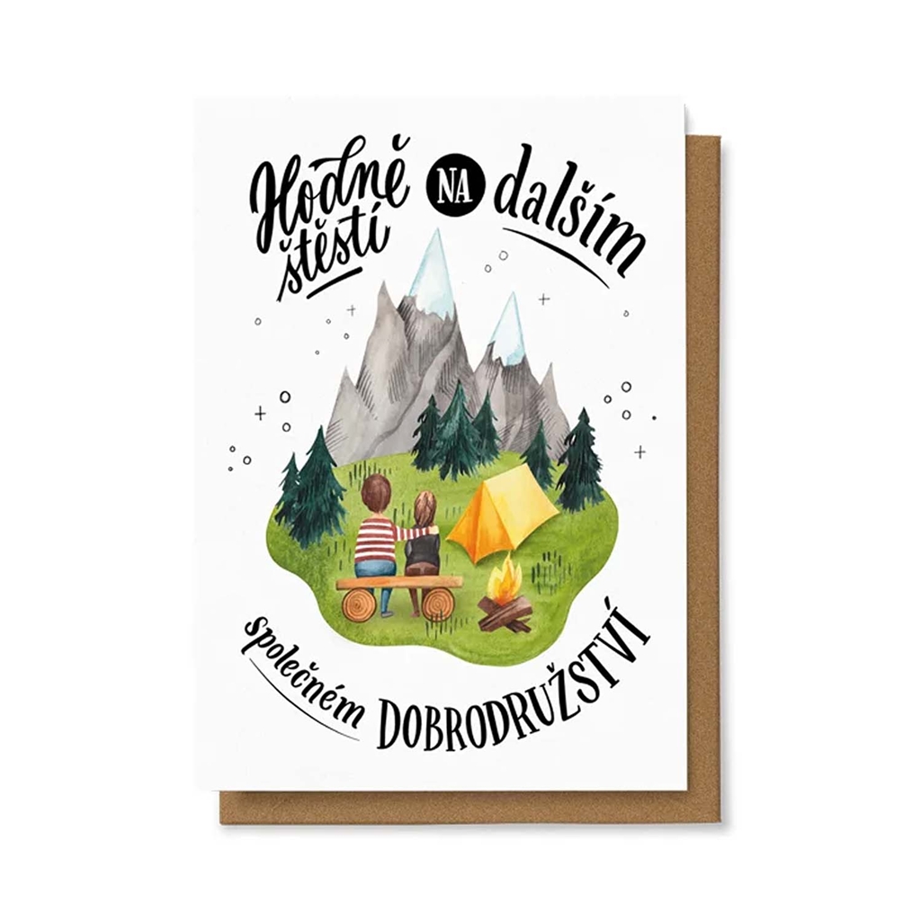 Přáníčko - Hodně štěstí na dalším společeném dobrodružství