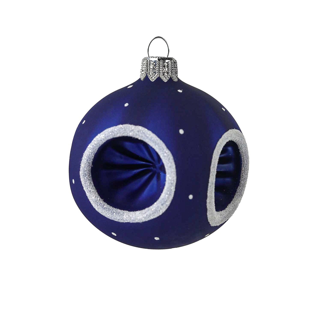 A night-colored flask with reflectors 
