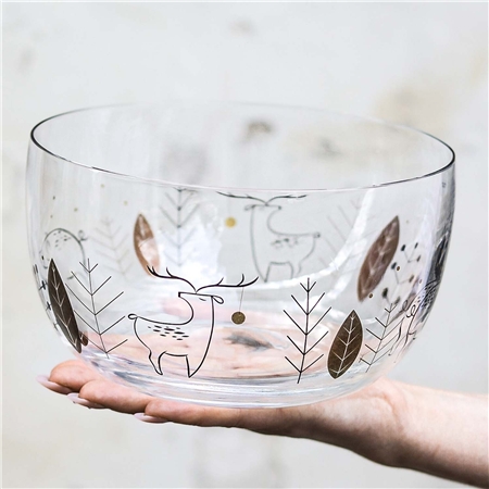 Bowl with golden story decor