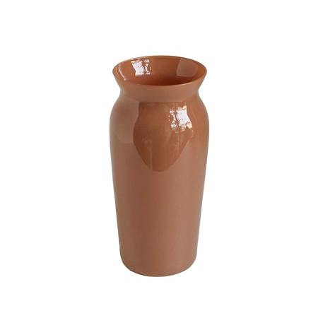 Narrow Hazelnut-Colored Vase