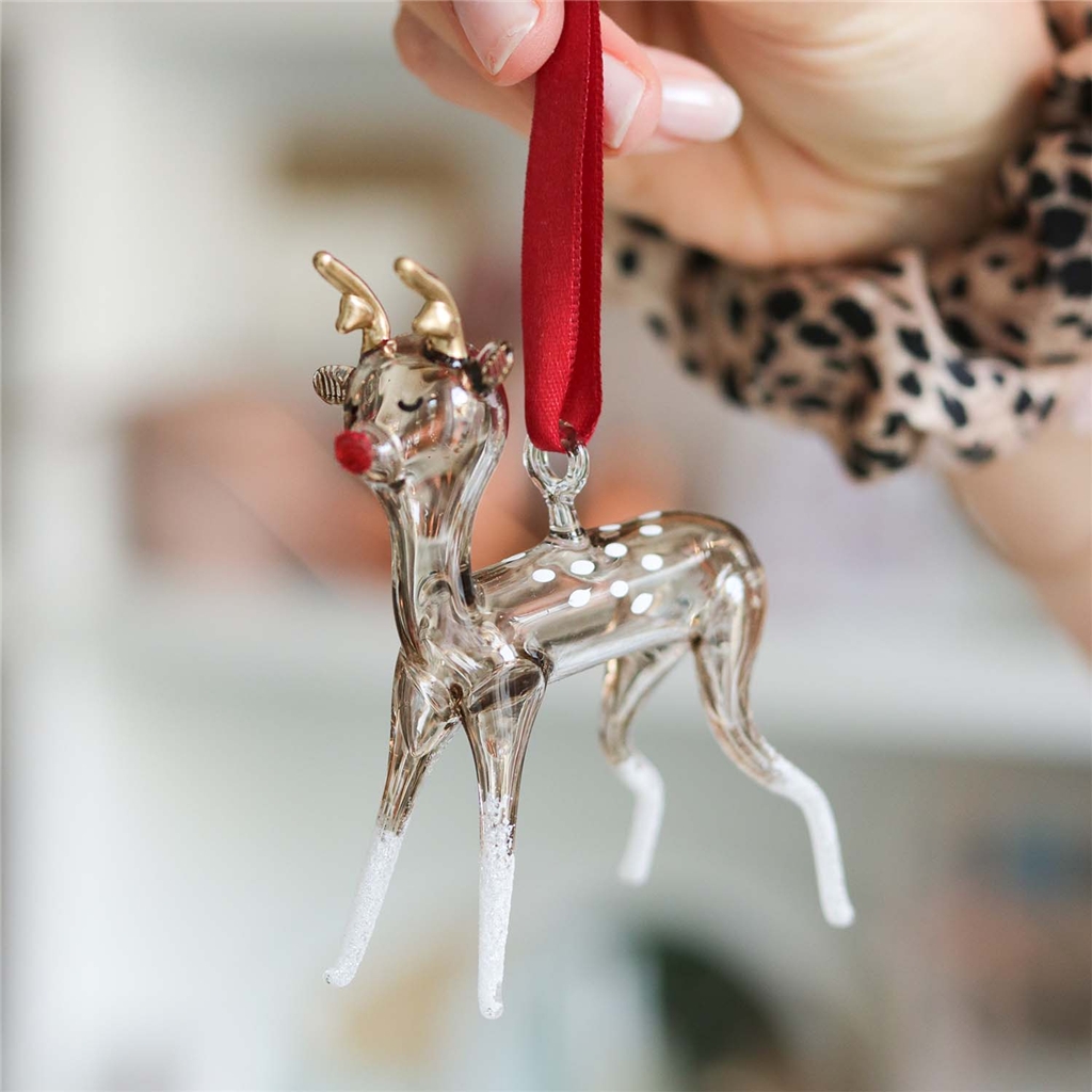 Glass reindeer Ruda