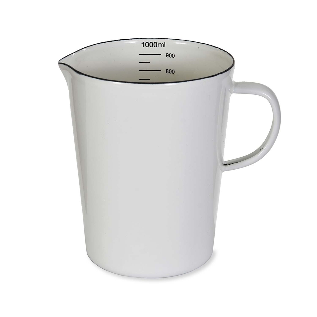 White Enamel Measuring Cup, 1 L