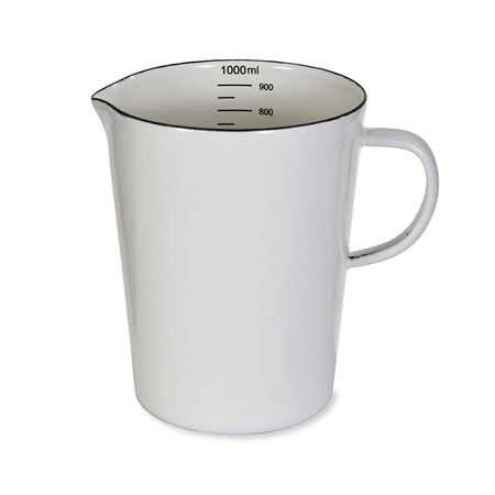 White Enamel Measuring Cup, 1 L
