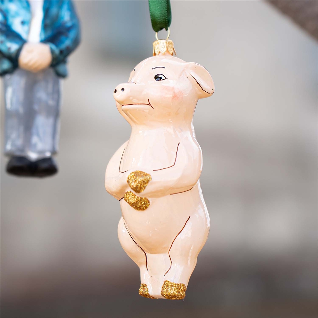 Pašík the Pig Glass Ornament 